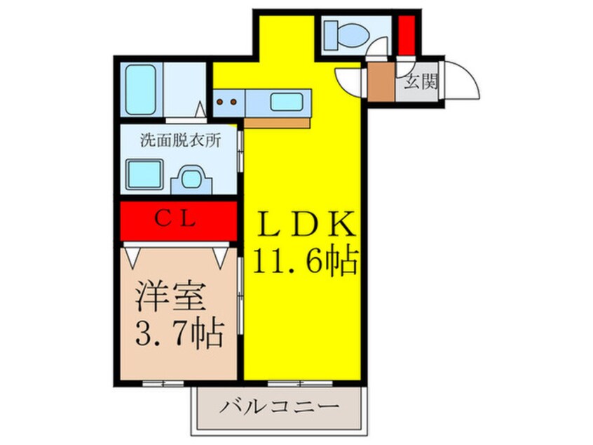 間取図 パロス池田住吉