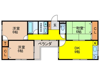 間取図 エフアール西田辺