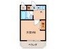 エレガンス新大阪Ⅱ 1Kの間取り