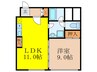 グランヴィ新大阪 1LDKの間取り