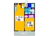 パティオヴィエントＡ棟 1LDKの間取り