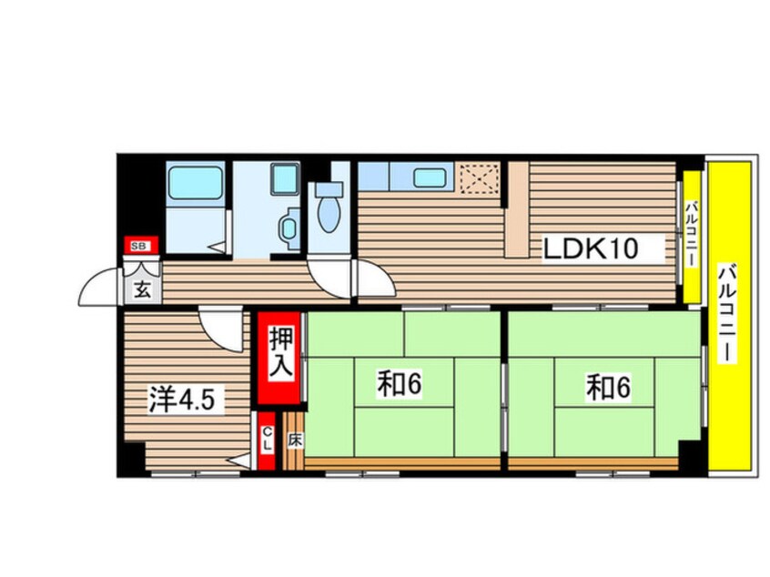 間取図 クレセントＫＹＫ