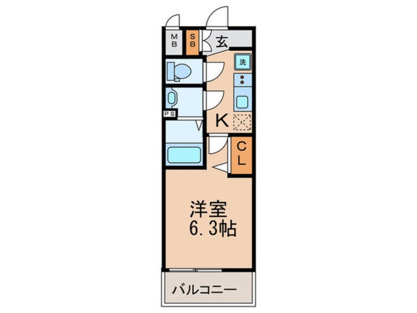 間取図 ララプレイス天王寺シエロ(1402)