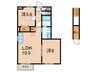 カモミールⅠ 2LDKの間取り