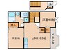 カーサフロール 2LDKの間取り