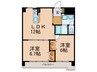 エタニティⅢ高井田 2LDKの間取り