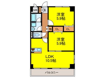 間取図 ラ・ファミリア豊中