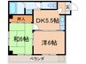 江上イエム 2DKの間取り