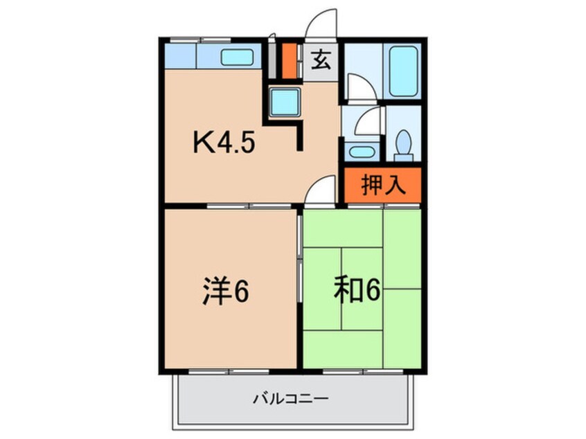 間取図 エステ－トピア鷹匠