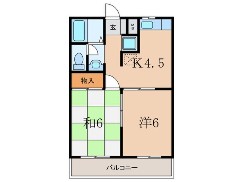 間取図 エステ－トピア鷹匠