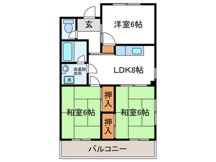 間取図 ロイヤルハイツトクモト