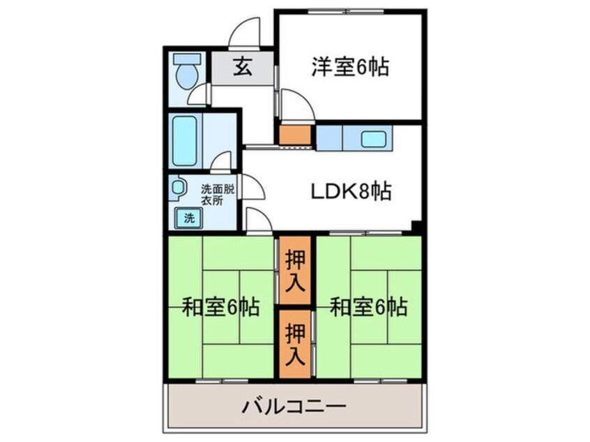 間取図 ロイヤルハイツトクモト