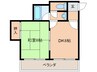 レジデンス長居 1DKの間取り