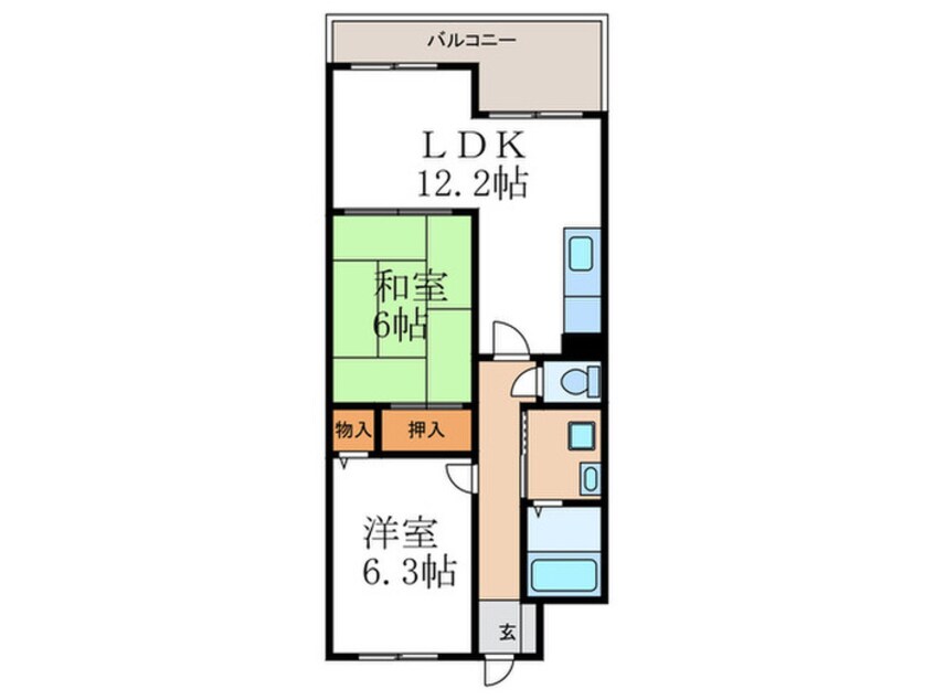 間取図 クラヴァス長岡京