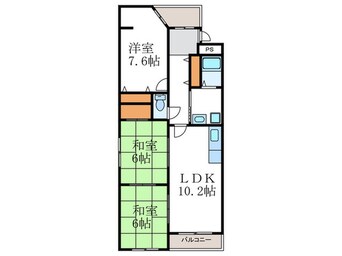 間取図 クラヴァス長岡京