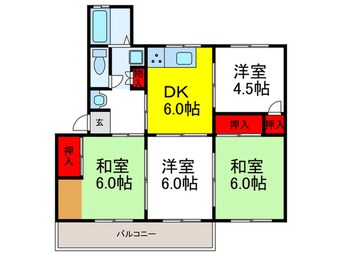 間取図 清和台住宅団地21号棟　(101)