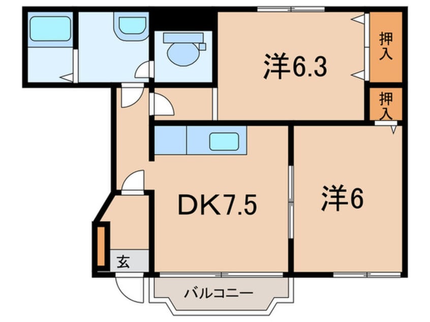 間取図 ラ・リヴィエールⅡ