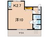 石町ハイツ 1Kの間取り