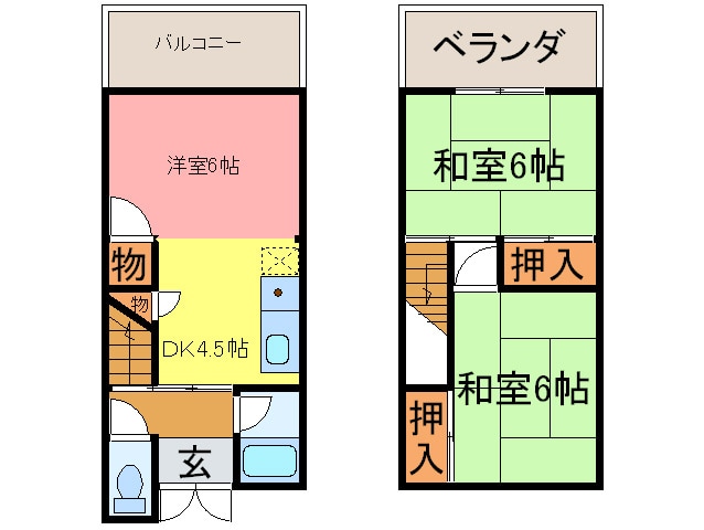 間取り図 小松賃貸（萩原）