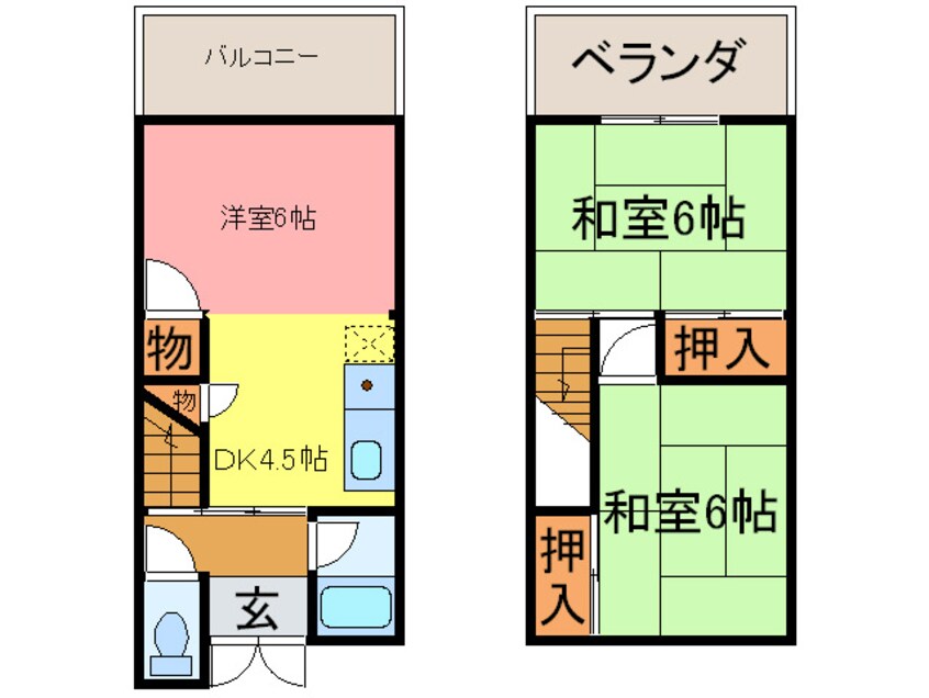 間取図 小松賃貸（萩原）