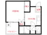 クレアトール ２１ 1DKの間取り