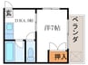 クレアトール ２１ 1DKの間取り