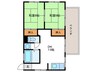 手島マンション 2DKの間取り