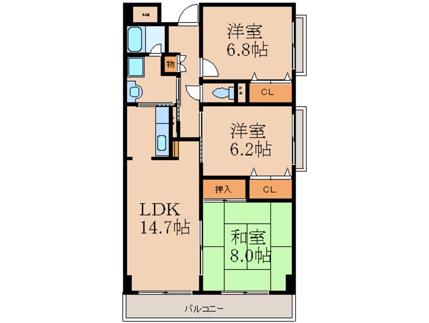 間取図 メゾンド－ル江坂