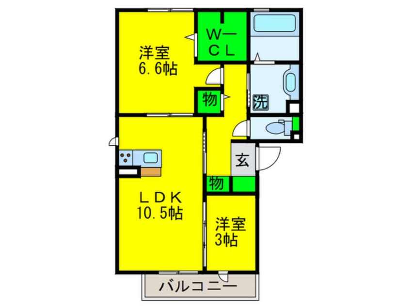 間取図 サニーテラス喜連