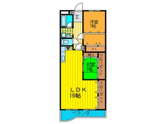 間取図 淀川パ－クハウスＢ棟(507)