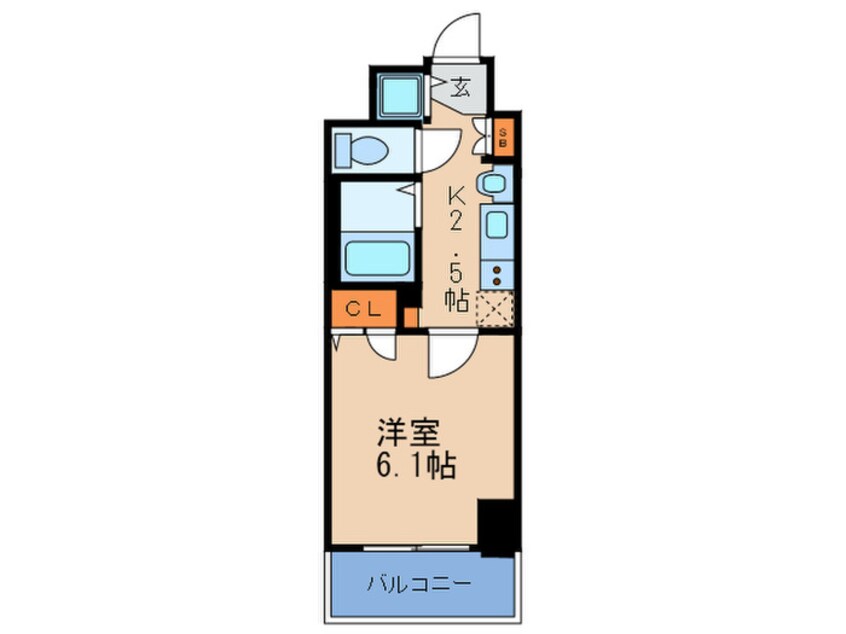 間取図 ﾌﾟﾚｻﾝｽ梅田北ﾊﾟﾜ-ｹﾞ-ﾄ(902)