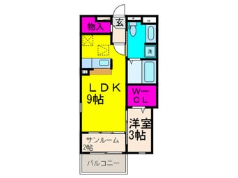 間取図 カルム　ルラ－シュ