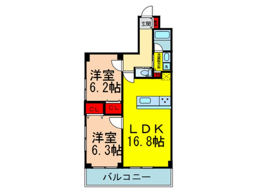 間取図 FuMoSe新石切