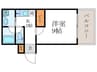 クシェル北山 1Kの間取り