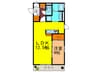 ラコルト 1LDKの間取り
