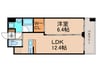 プレジオ帝塚山 1LDKの間取り