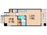 プレジオ帝塚山 1LDKの間取り