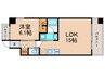 プレジオ帝塚山 1LDKの間取り
