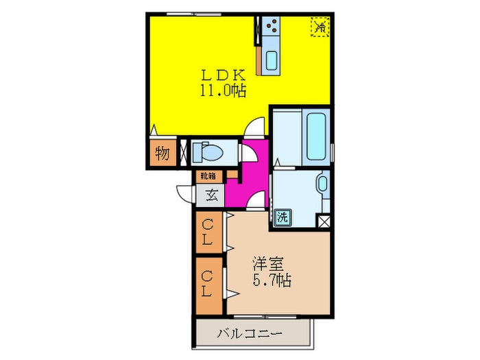 間取り図 ハイツ大今里