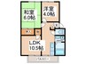 サンシティ－西大路 2LDKの間取り