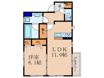 間取図 コーポ大敬Ⅲ　Ｂ棟