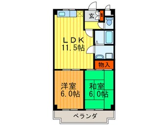 間取図 サニ－ヒル渚