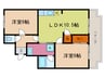 第２松儀ハイツ 2LDKの間取り