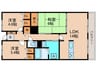 グラン・コート北宇治(408) 3LDKの間取り