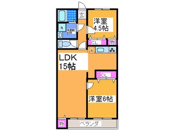 間取図 エルロード住吉5号館