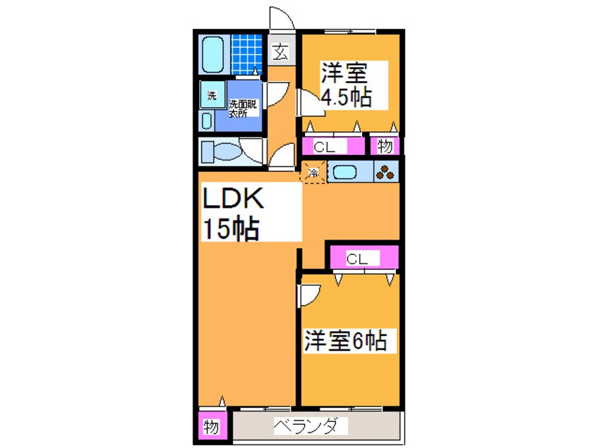 間取図 エルロード住吉5号館
