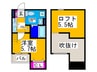 メゾンブラン北野田 1Kの間取り
