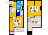 メゾンブラン北野田 1Kの間取り