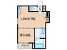 ポモナ 1LDKの間取り