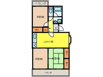 間取図 フォルク北千里Ｂ棟